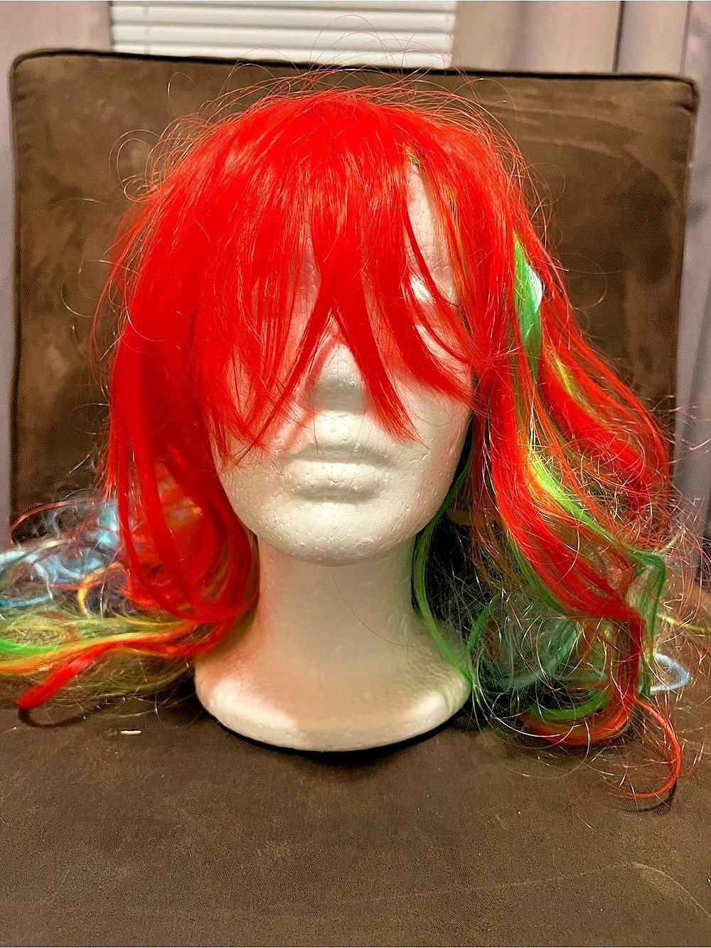 UNBRANDED 28 inch Rainbow Synthetic Cosplay Wig
